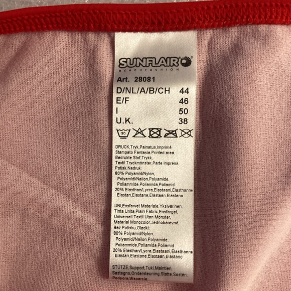 NWOT - Sunflair ® 2-PC Red Tankini Set - Sz 8 D-Cup (38) /Sz 14 Bottom (44)* - Picture 10 of 14